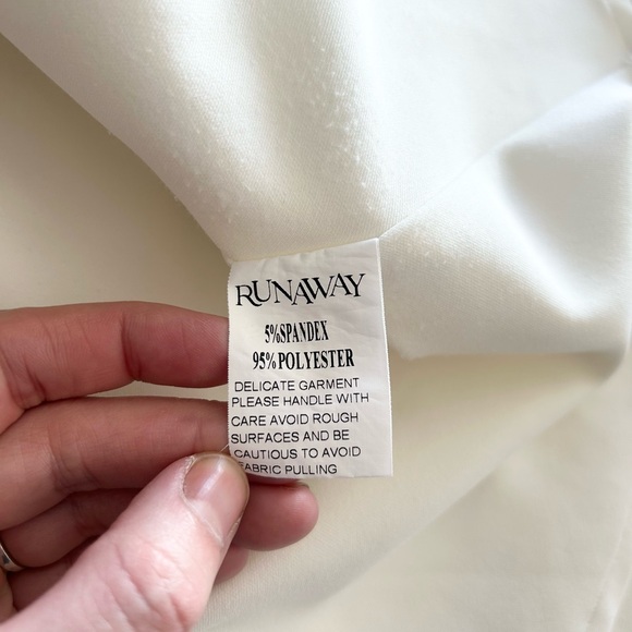 Runaway The Label Carmen Mini Halter Dress Ivory Cream Medium - Picture 7 of 7